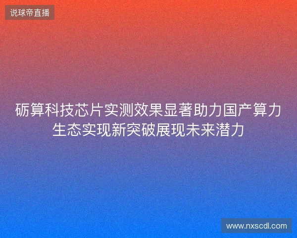 砺算科技芯片实测效果显著助力国产算力生态实现新突破展现未来潜力